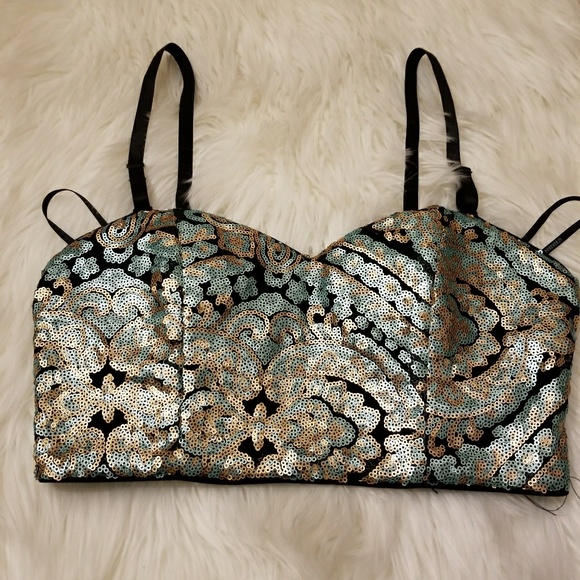 Forever 21 Bralette, Sequins Top - Picture 2 of 8